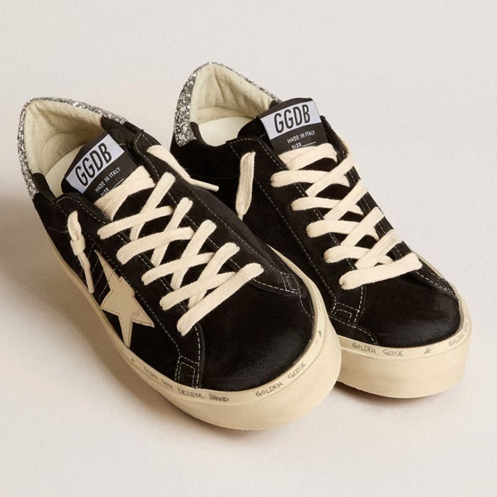 Golden Goose Super-star Low Top Black Sneakers